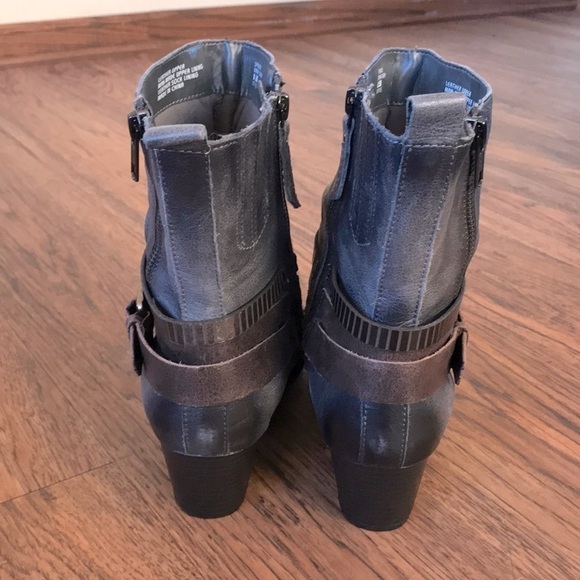 Earth Spruce Dark Grey Leather Ankle Boots Size 8/8.5 - Picture 7 of 13